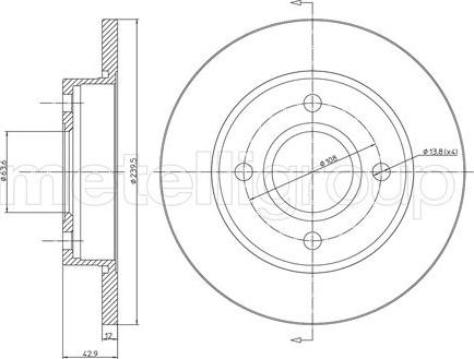 Fri.Tech. BD0140 - Тормозной диск avtokuzovplus.com.ua