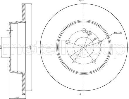 Fri.Tech. BD0152 - Тормозной диск avtokuzovplus.com.ua