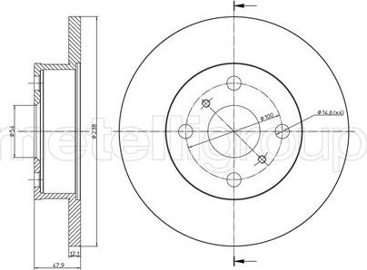 Fri.Tech. BD0160 - Тормозной диск avtokuzovplus.com.ua