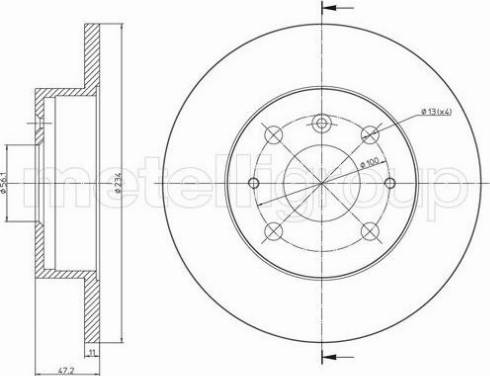 Fri.Tech. BD0164 - Тормозной диск avtokuzovplus.com.ua