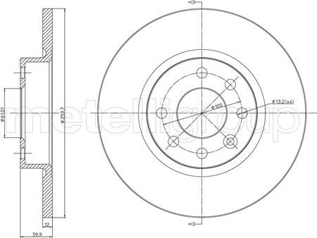 Fri.Tech. BD0172 - Тормозной диск avtokuzovplus.com.ua