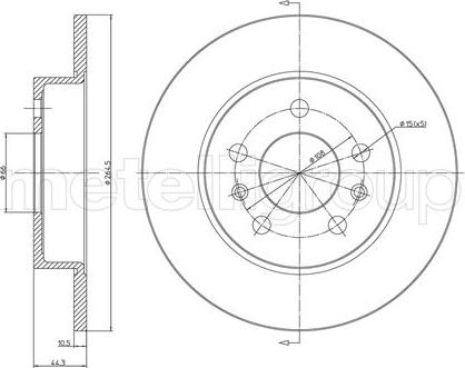 Fri.Tech. BD0180 - Тормозной диск avtokuzovplus.com.ua