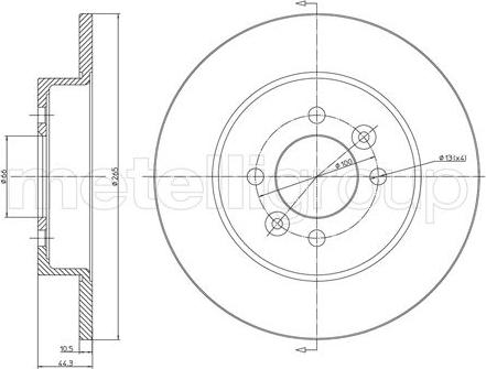 Fri.Tech. BD0181 - Тормозной диск avtokuzovplus.com.ua