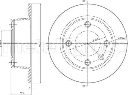 Fri.Tech. BD0183 - Тормозной диск avtokuzovplus.com.ua