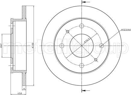 Fri.Tech. BD0203 - Тормозной диск avtokuzovplus.com.ua