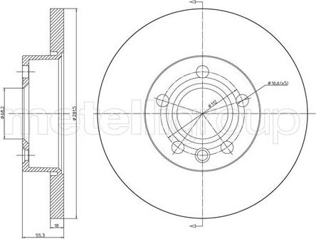 Fri.Tech. BD0219 - Тормозной диск avtokuzovplus.com.ua