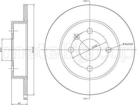 Fri.Tech. BD0225 - Тормозной диск avtokuzovplus.com.ua