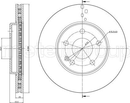 Fri.Tech. BD0233 - Тормозной диск avtokuzovplus.com.ua