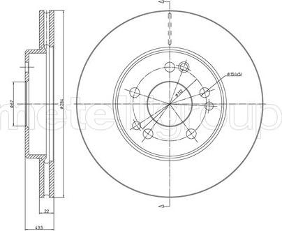 Fri.Tech. BD0241 - Тормозной диск avtokuzovplus.com.ua