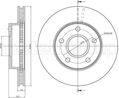 Fri.Tech. BD0249 - Тормозной диск avtokuzovplus.com.ua