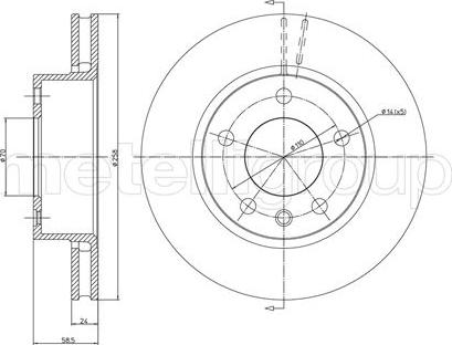 Fri.Tech. BD0252 - Тормозной диск avtokuzovplus.com.ua