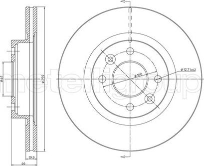 Fri.Tech. BD0262 - Тормозной диск avtokuzovplus.com.ua