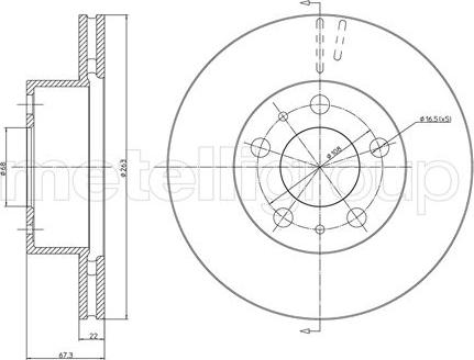 Fri.Tech. BD0266 - Тормозной диск avtokuzovplus.com.ua