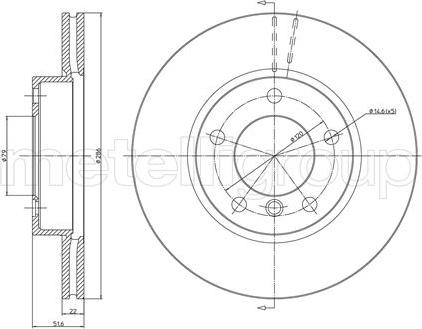 Fri.Tech. BD0283 - Тормозной диск avtokuzovplus.com.ua