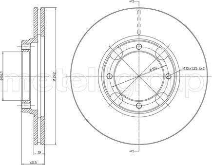 Fri.Tech. BD0288 - Тормозной диск avtokuzovplus.com.ua