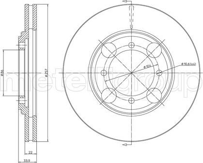 Fri.Tech. BD0304 - Тормозной диск avtokuzovplus.com.ua