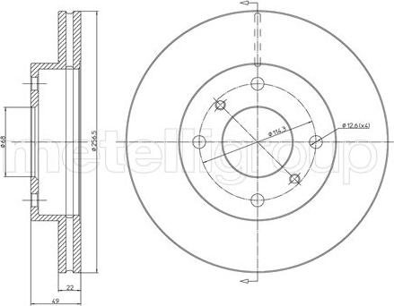 Fri.Tech. BD0350 - Тормозной диск avtokuzovplus.com.ua