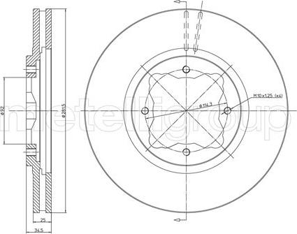 Fri.Tech. BD0352 - Тормозной диск avtokuzovplus.com.ua