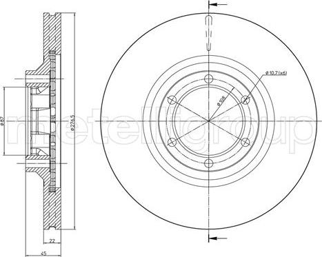 Fri.Tech. BD0353 - Тормозной диск avtokuzovplus.com.ua