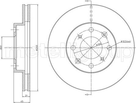 Fri.Tech. BD0369 - Тормозной диск avtokuzovplus.com.ua