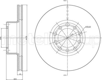 Fri.Tech. BD0370 - Тормозной диск avtokuzovplus.com.ua