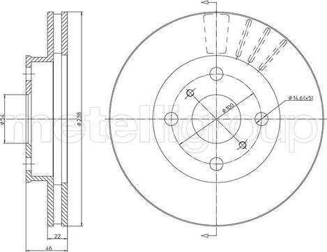 Fri.Tech. BD0384 - Тормозной диск avtokuzovplus.com.ua