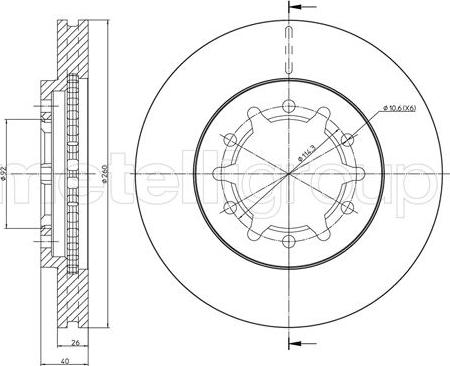 Fri.Tech. BD0386 - Тормозной диск avtokuzovplus.com.ua