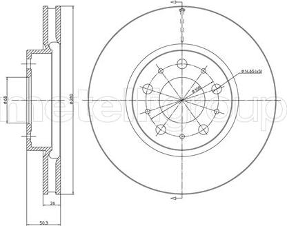 Fri.Tech. BD0395 - Тормозной диск avtokuzovplus.com.ua