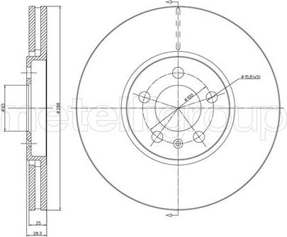 Fri.Tech. BD0413 - Тормозной диск avtokuzovplus.com.ua