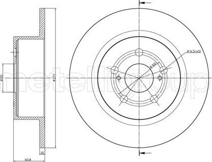 Fri.Tech. BD0447 - Тормозной диск avtokuzovplus.com.ua