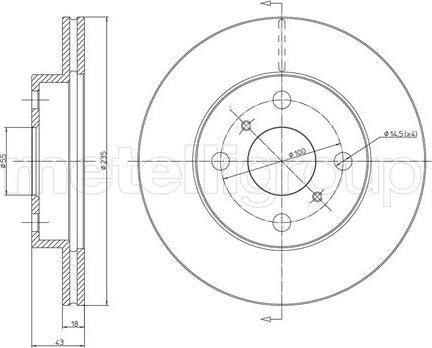 Fri.Tech. BD0458 - Тормозной диск avtokuzovplus.com.ua