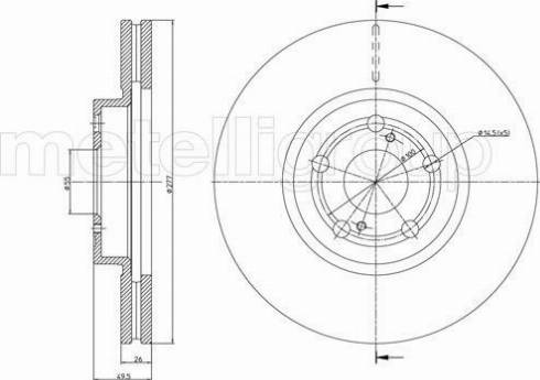 Fri.Tech. BD0461 - Тормозной диск avtokuzovplus.com.ua