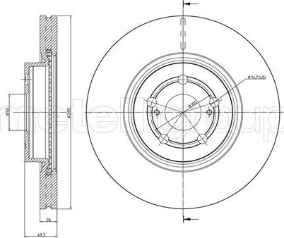 Fri.Tech. BD0463 - Тормозной диск avtokuzovplus.com.ua