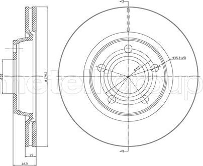 Fri.Tech. BD0472 - Тормозной диск avtokuzovplus.com.ua