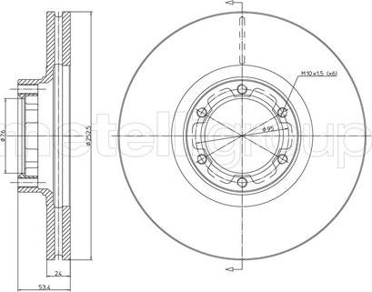 Fri.Tech. BD0486 - Тормозной диск avtokuzovplus.com.ua