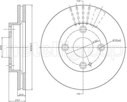 Fri.Tech. BD0513 - Тормозной диск avtokuzovplus.com.ua