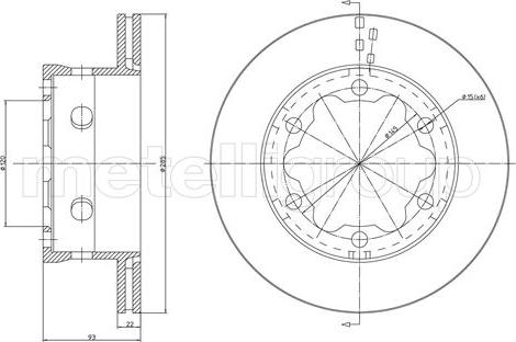 Fri.Tech. BD0538 - Тормозной диск avtokuzovplus.com.ua