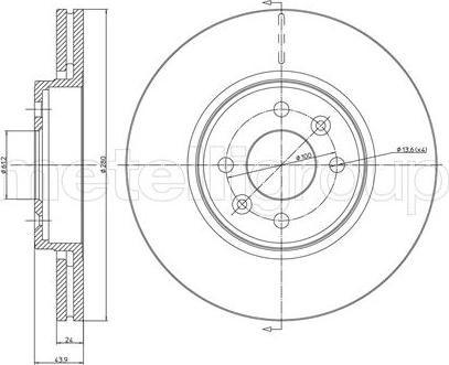 Fri.Tech. BD0540 - Тормозной диск avtokuzovplus.com.ua