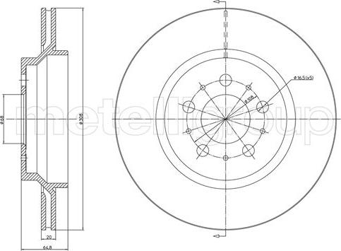 Fri.Tech. BD0545 - Тормозной диск avtokuzovplus.com.ua