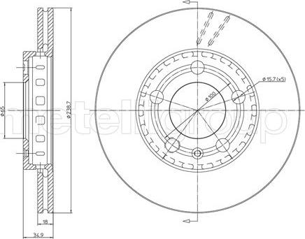 Fri.Tech. BD0553 - Тормозной диск avtokuzovplus.com.ua