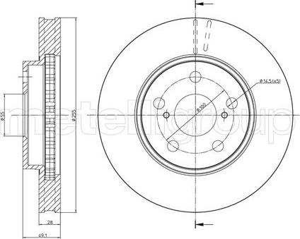 Fri.Tech. BD0555 - Тормозной диск avtokuzovplus.com.ua