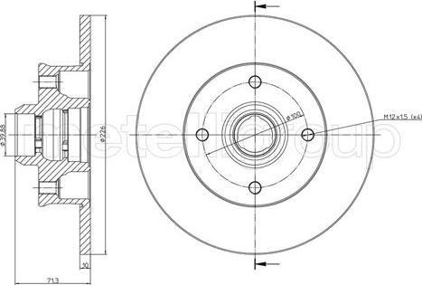 Fri.Tech. BD0574 - Тормозной диск avtokuzovplus.com.ua