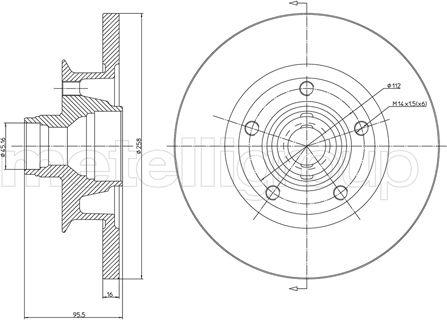 Fri.Tech. BD0578 - Тормозной диск avtokuzovplus.com.ua