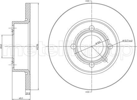 Fri.Tech. BD0584 - Тормозной диск avtokuzovplus.com.ua