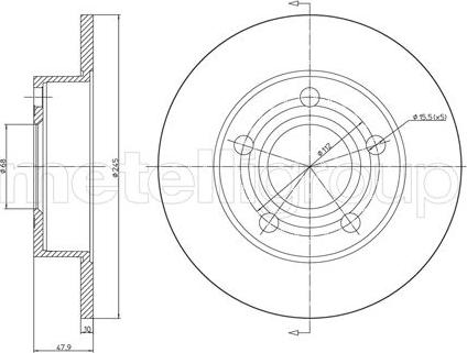 Fri.Tech. BD0641 - Тормозной диск avtokuzovplus.com.ua