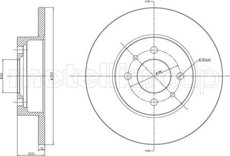 Fri.Tech. BD0644 - Тормозной диск avtokuzovplus.com.ua