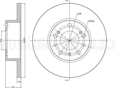 Fri.Tech. BD0649 - Тормозной диск avtokuzovplus.com.ua