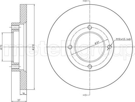 Fri.Tech. BD0657 - Тормозной диск avtokuzovplus.com.ua