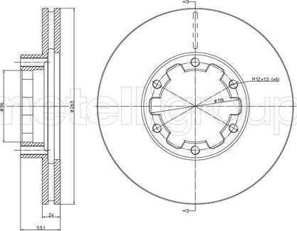 Fri.Tech. BD0681 - Тормозной диск avtokuzovplus.com.ua