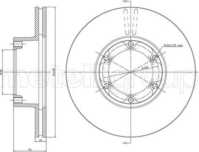 Fri.Tech. BD0682 - Тормозной диск avtokuzovplus.com.ua